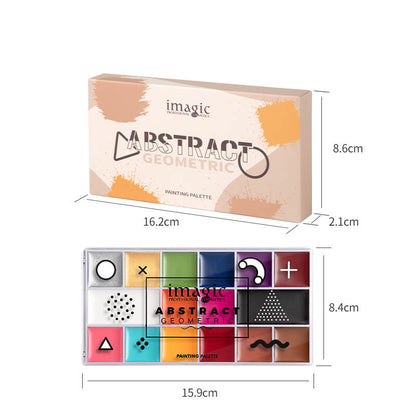 IMAGIC 16 Color Abstract Geometric Painting Palette Wholesale Price